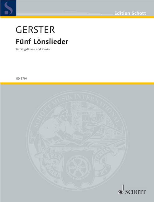 Vorderes Coverbild Fünf Lönslieder 
