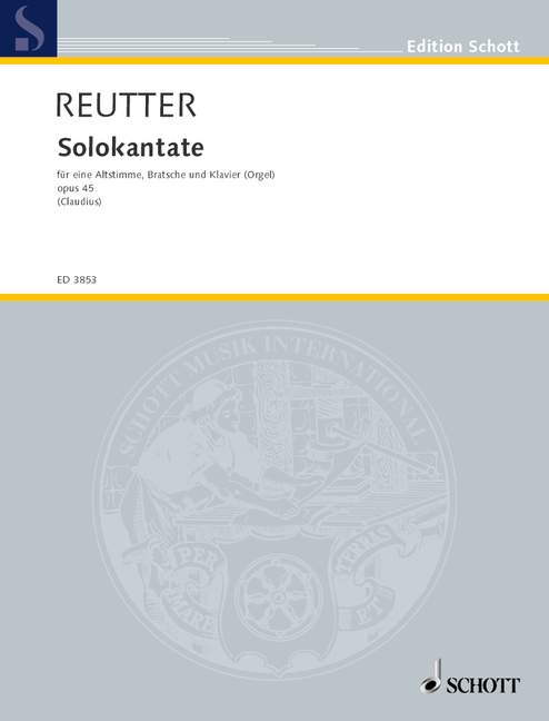 Vorderes Coverbild Solokantate op. 45 