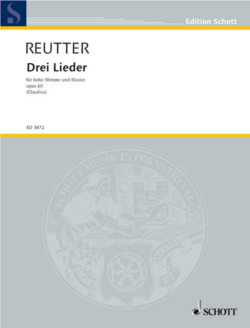 Vorderes Coverbild Drei Lieder op. 60 
