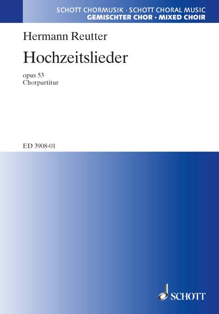 Vorderes Coverbild Hochzeitslieder op. 53 