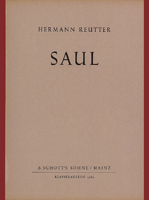 Vorderes Coverbild Saul op. 33 