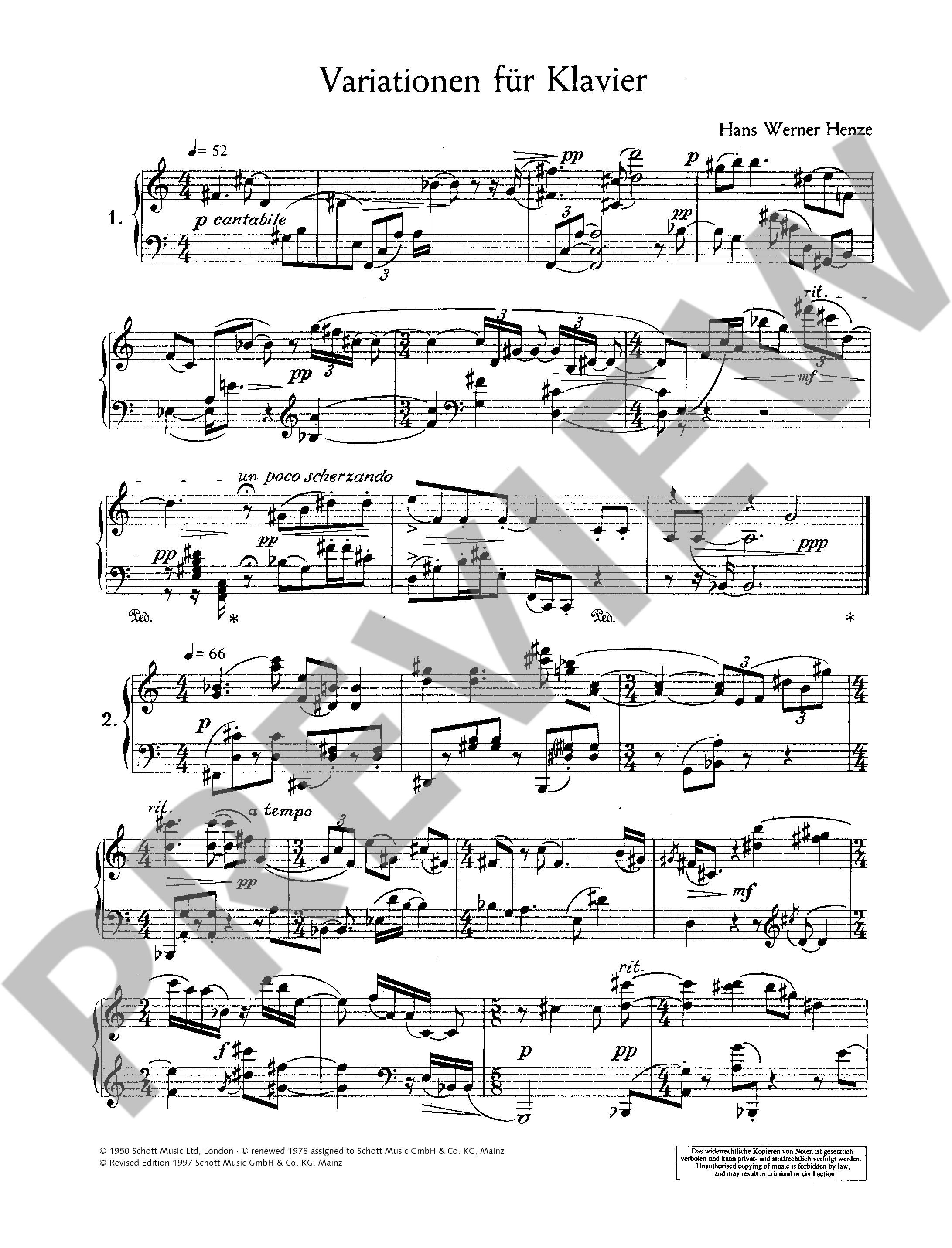 Anderes Coverbild Variationen für Klavier op. 13 