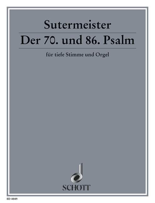Vorderes Coverbild Der 70. und 86. Psalm 