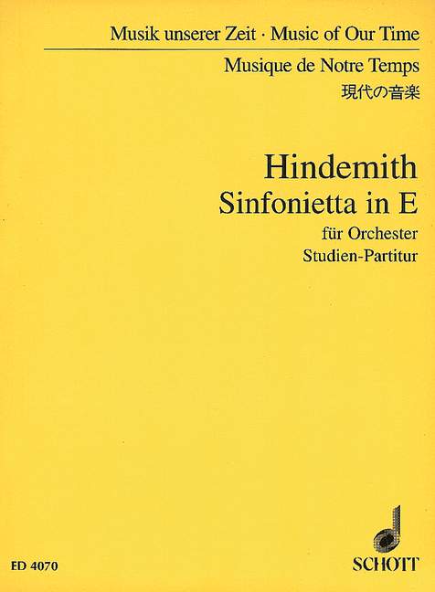 Vorderes Coverbild Sinfonietta in E 