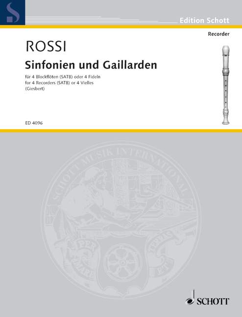 Vorderes Coverbild Sinfonien und Gaillarden 