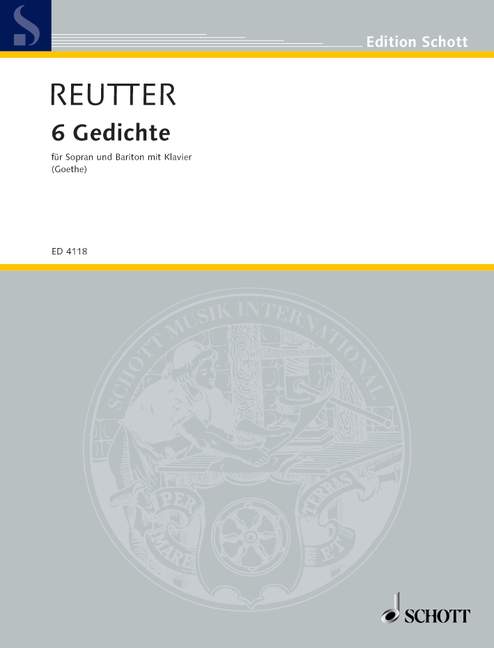 Vorderes Coverbild 6 Gedichte op. 73 