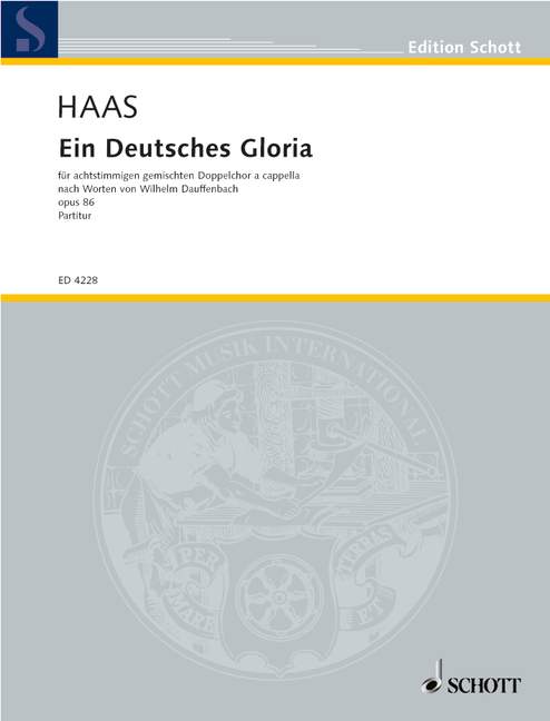 Vorderes Coverbild Ein Deutsches Gloria op. 86 