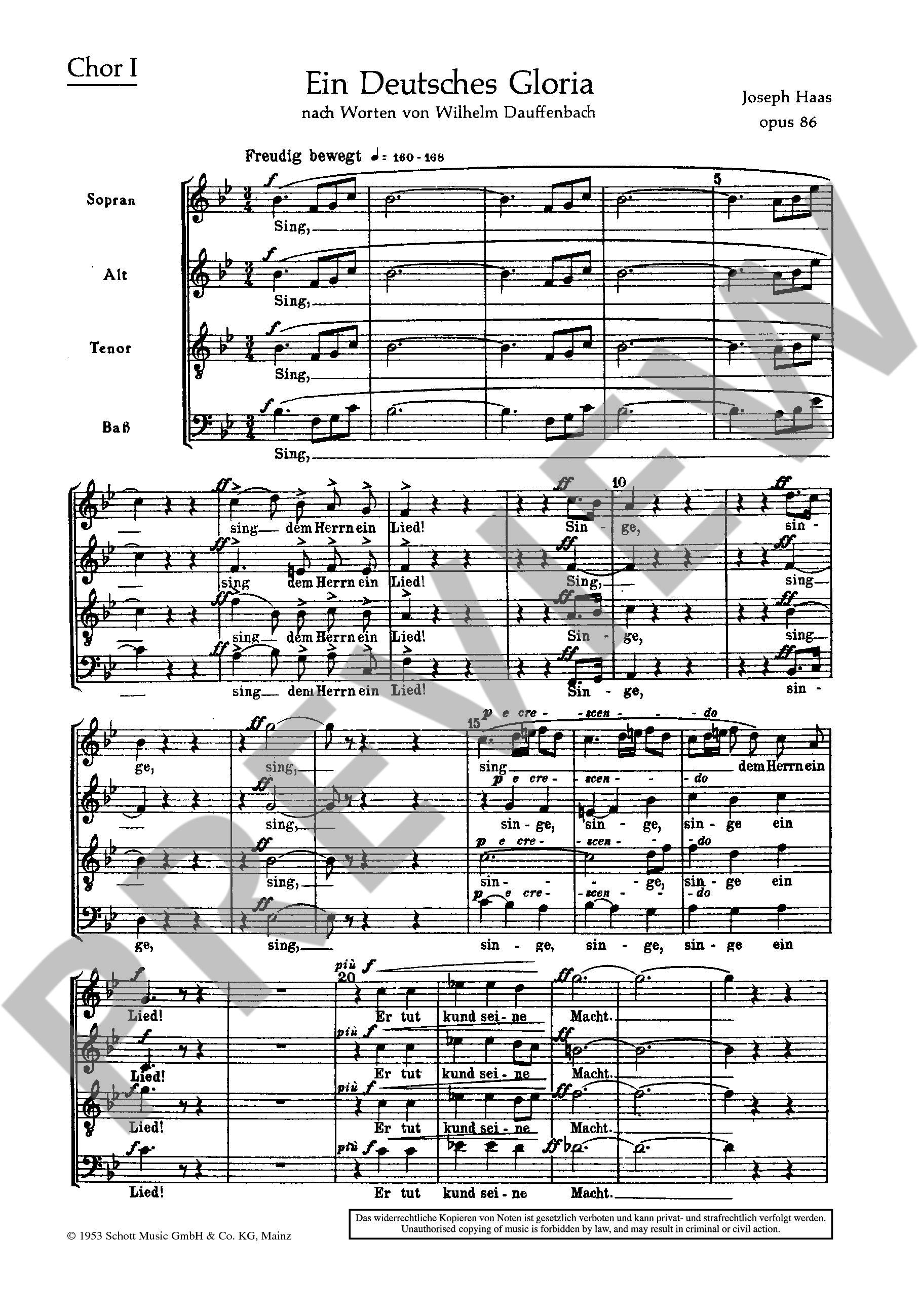 Anderes Coverbild Ein Deutsches Gloria op. 86 