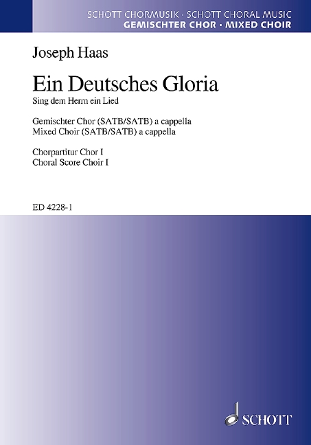 Vorderes Coverbild Ein Deutsches Gloria op. 86 