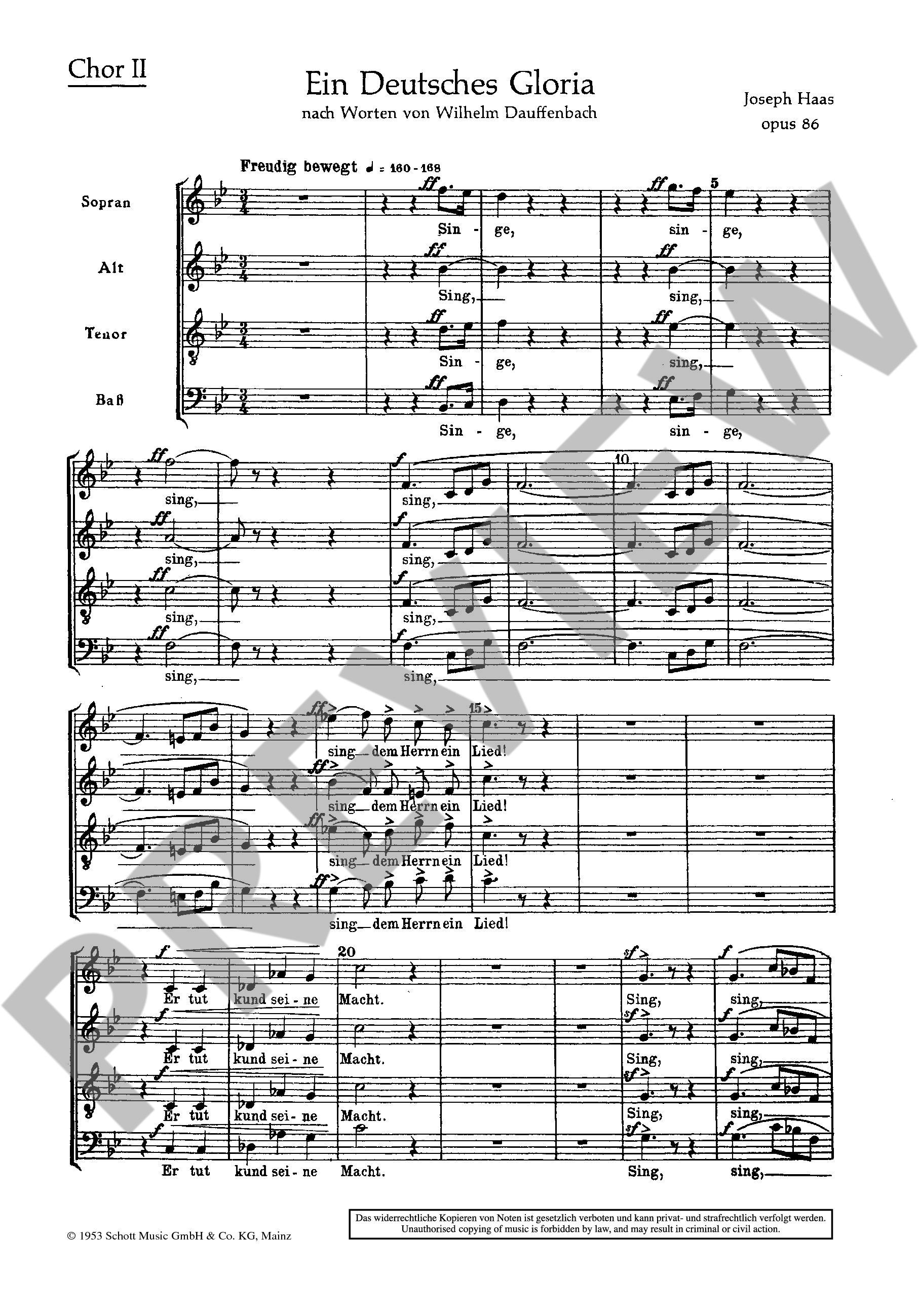 Anderes Coverbild Ein Deutsches Gloria op. 86 