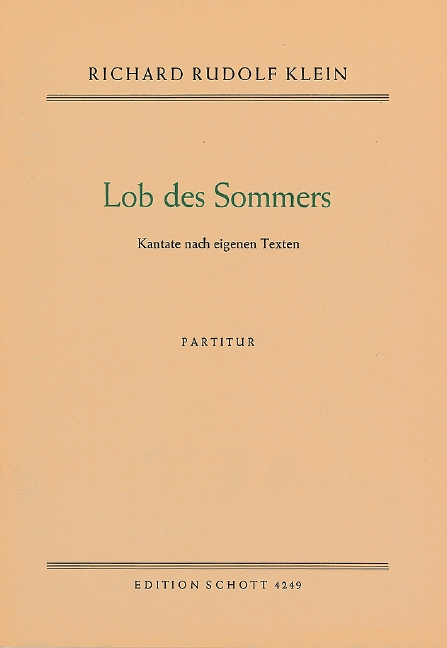 Vorderes Coverbild Lob des Sommers 