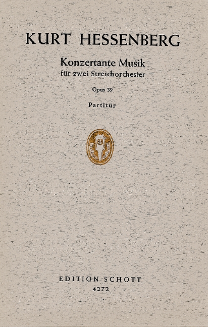 Vorderes Coverbild Konzertante Musik op. 39 