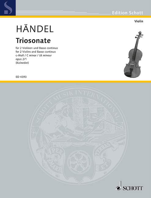 Vorderes Coverbild 9 Triosonaten op. 2 