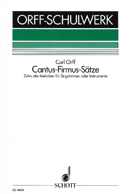 Vorderes Coverbild Cantus-firmus-Sätze 