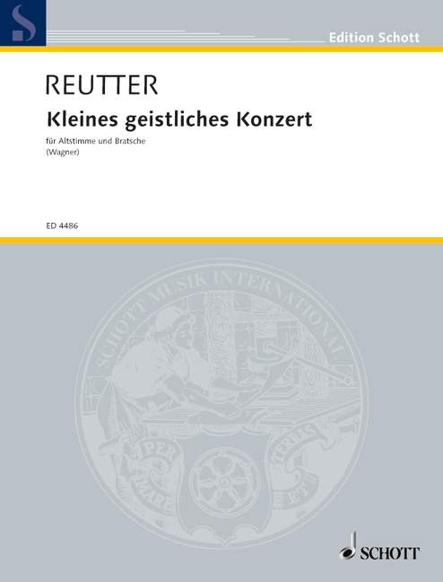 Vorderes Coverbild Kleines geistliches Konzert 