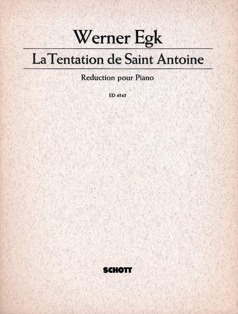 Vorderes Coverbild La Tentation de Saint Antoine 