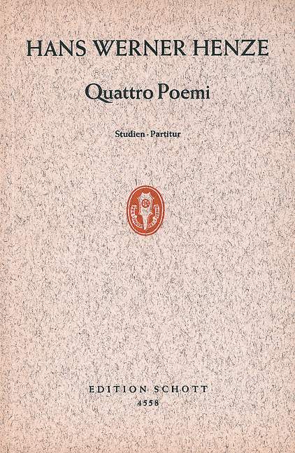 Vorderes Coverbild Quattro Poemi 