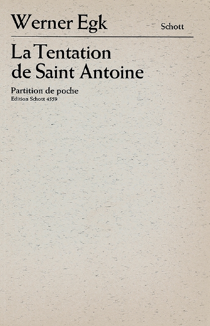 Vorderes Coverbild La Tentation de Saint Antoine 