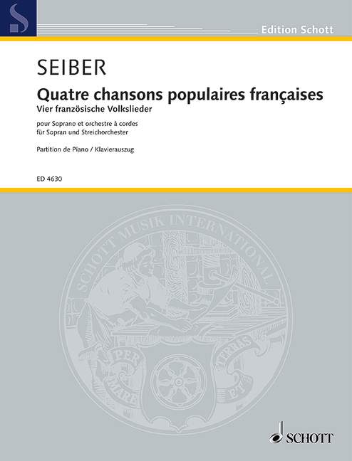 Vorderes Coverbild Quatre chansons populaires françaises 