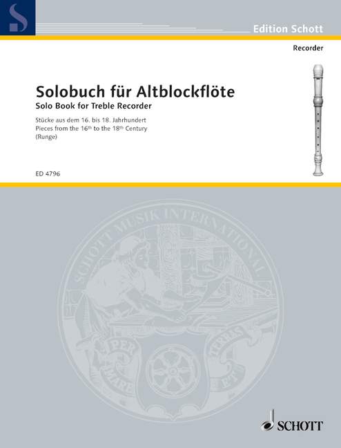 Vorderes Coverbild Solobuch für Alt-Blockflöte 
