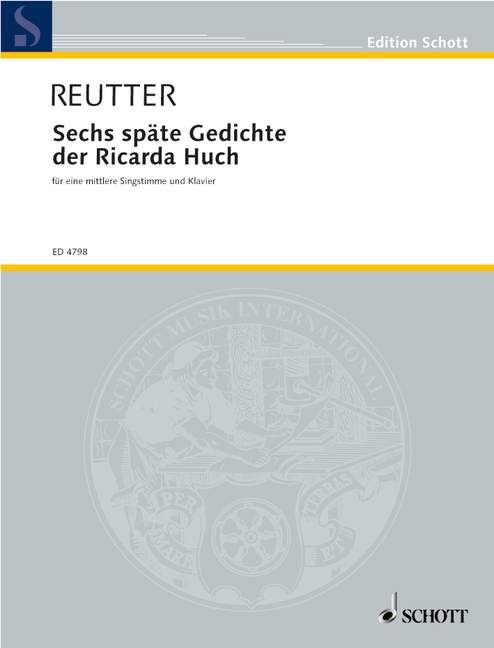Vorderes Coverbild Sechs späte Gedichte 