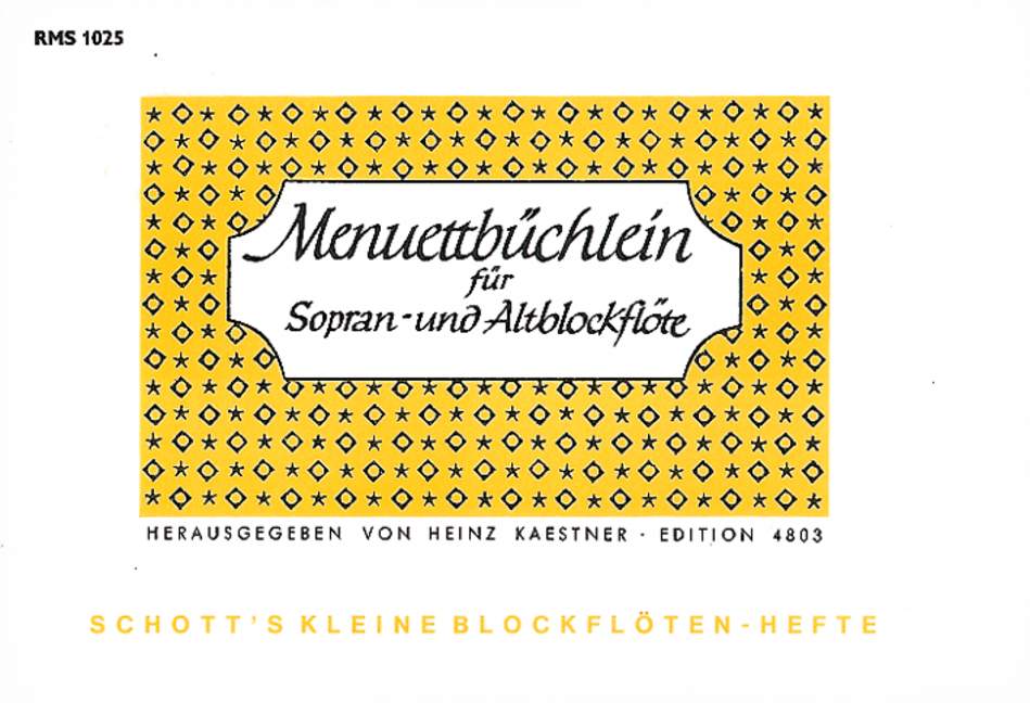 Vorderes Coverbild Menuettbüchlein 