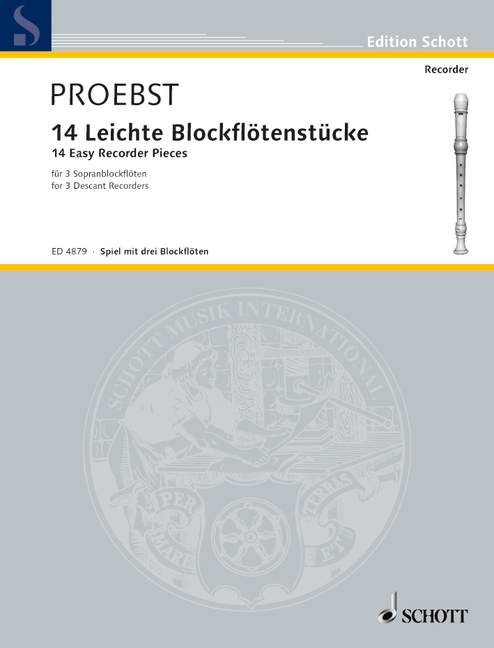 Vorderes Coverbild 14 Leichte Blockflötenstücke 