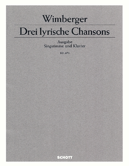 Vorderes Coverbild Drei lyrische Chansons 