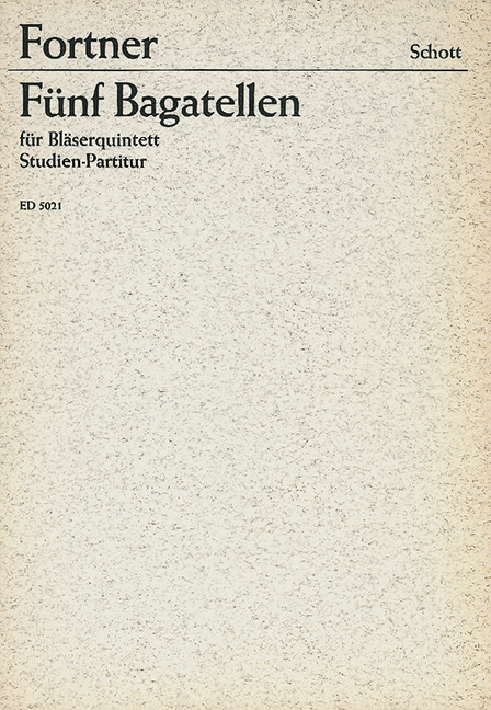 Vorderes Coverbild Fünf Bagatellen 