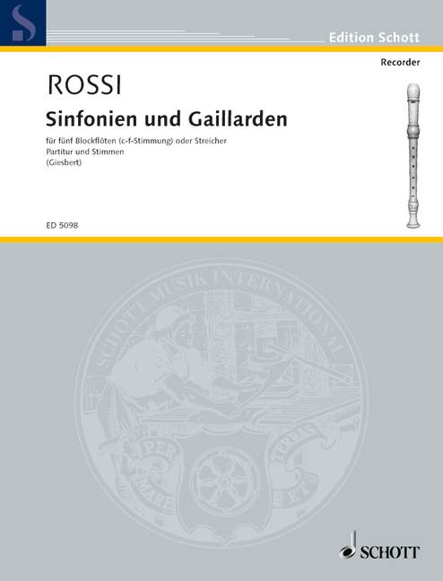 Vorderes Coverbild Sinfonien und Gaillarden 