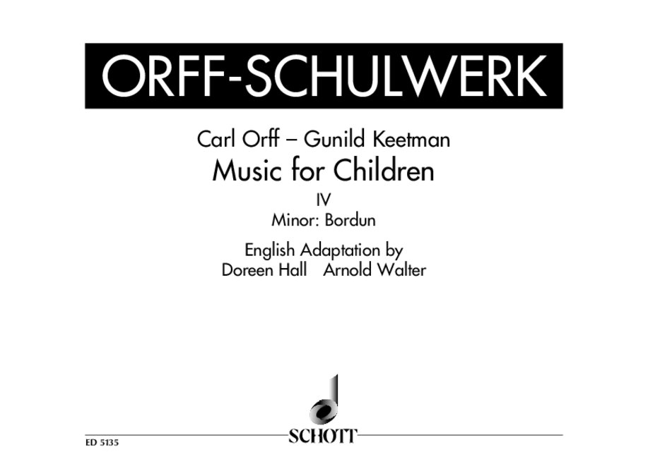 Vorderes Coverbild Music for Children Band 4