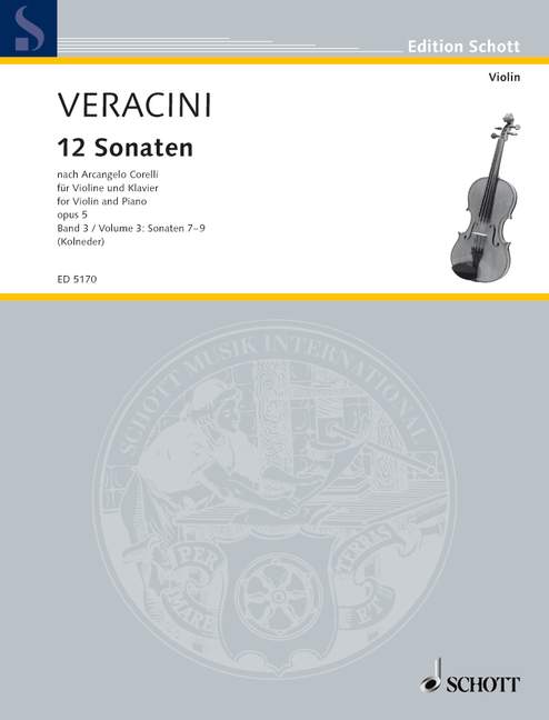 Vorderes Coverbild 12 Sonaten nach Corellis op. 5 