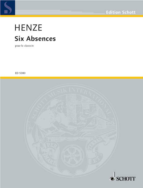 Vorderes Coverbild Six Absences 