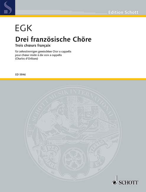 Vorderes Coverbild Drei französische Chöre 