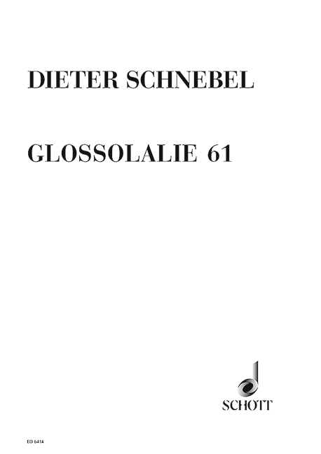 Vorderes Coverbild Glossolalie 61 