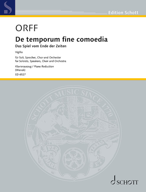 Vorderes Coverbild De temporum fine comoedia 