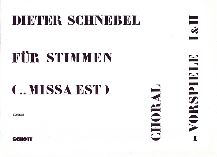 Vorderes Coverbild Für Stimmen (...missa est) 