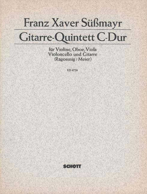 Vorderes Coverbild Gitarre-Quintett C-Dur 