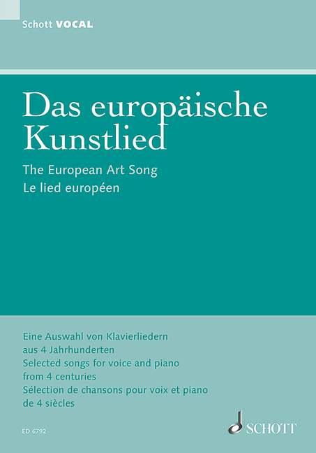Vorderes Coverbild Das europäische Kunstlied 