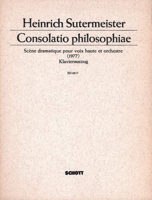 Vorderes Coverbild Consolatio philosophiae 