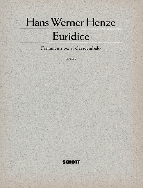 Vorderes Coverbild Euridice 