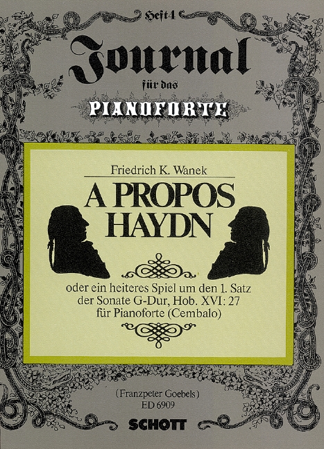 Vorderes Coverbild "A propos Haydn" Hob. XVI: 27 Heft 4