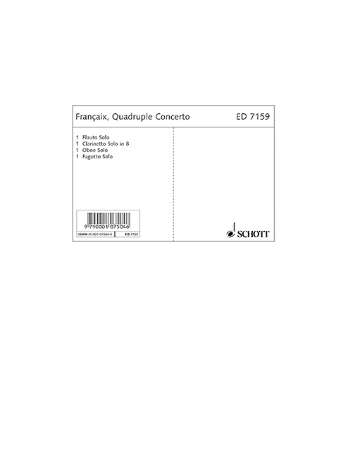 Vorderes Coverbild Quadruple Concerto 