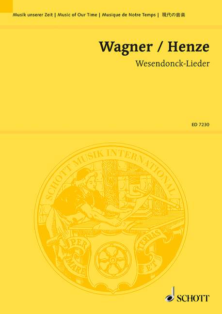 Vorderes Coverbild Wesendonck-Lieder 