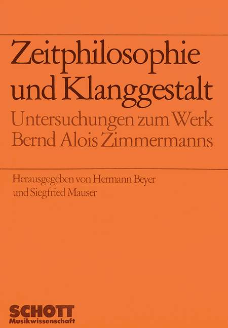 Vorderes Coverbild Zeitphilosophie und Klanggestalt Band 2