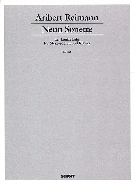 Vorderes Coverbild Neun Sonette der Louïze Labé 