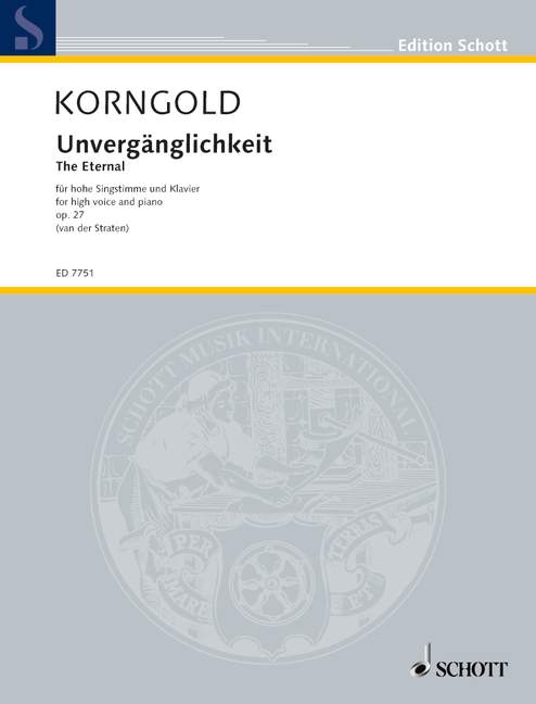 Vorderes Coverbild Unvergänglichkeit op. 27 