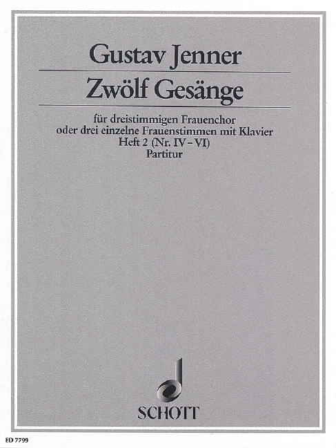 Vorderes Coverbild Zwölf Gesänge op. 3 Heft 2