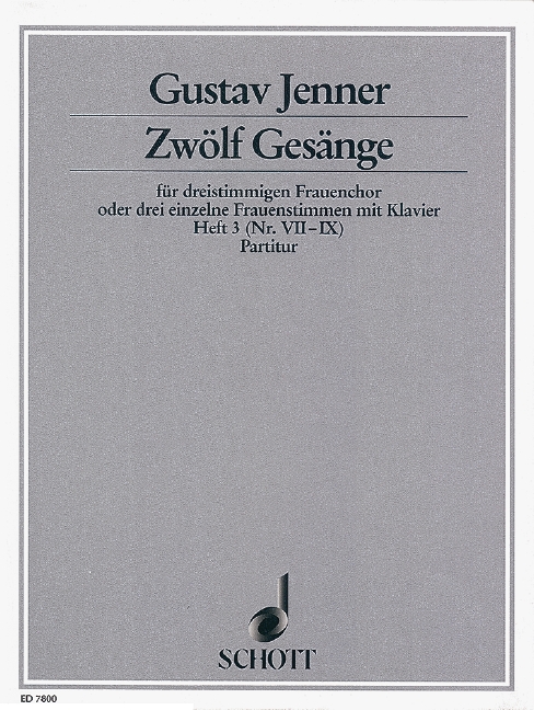 Vorderes Coverbild Zwölf Gesänge op. 3 Heft 3