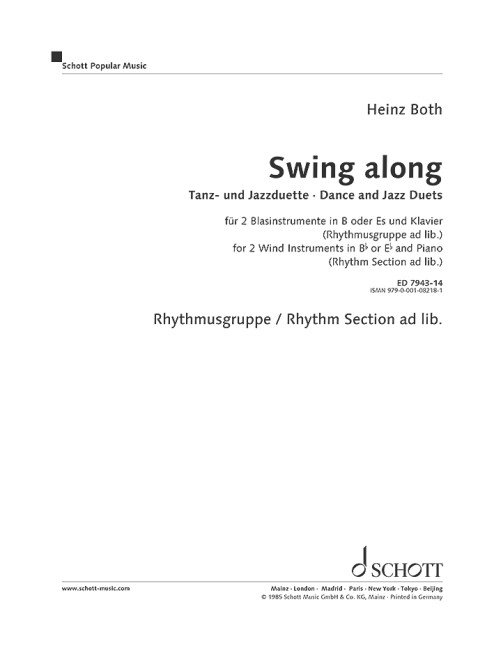 Vorderes Coverbild Swing along 